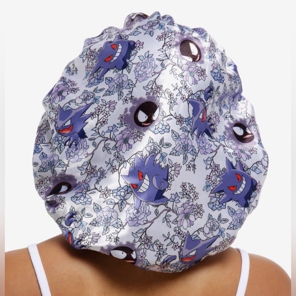 Pokemon Gengar Purple Reversible Satin Hair Bonnet- NWT